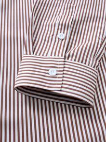 Manfinity Mode Men's Casual Striped Print Patchwork Pocket Long Sleeve Shirt, Suitable For Daily Wear And Commuting, Spring/Autumn - Multicolor - View 5