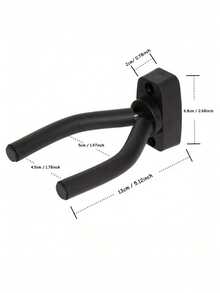 1个多功能壁挂式支架，适用于电吉他/古典吉他/民谣吉他/贝斯 - 带金属挂钩 - 吉他配件 吉他配件，电吉他，吉他支架，吉他盒，音乐家，电吉他支架，音乐艺术家，吉他弦，吉他礼物，变调夹，吉姆·莫里森，尤克里里 - 黑色 - 查看 7