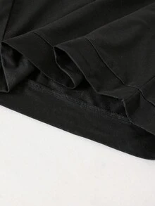 Vacaura 2件套青少年男童时尚休闲运动足球图案长袖运动衫套装 - 黑色 - 查看 7