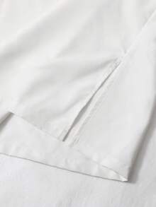 SHEIN 青少年男童极简金色印花长袍，传统服饰，长袖阿拉伯服装，简约廓形，节日版