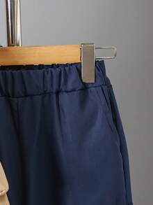 SHEIN Vacaura 2pcs/Set Tween Boys' Casual Outdoor Printed Color Block Thermal Lined Set, Autumn/Winter - Khaki - View 6