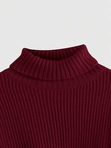 ROMWE 大码高领套头毛衣，适合秋冬穿着