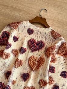 EMERY ROSE Plus Size Vintage Casual Jacquard Embroidered Fitted Long Sleeve Knit Pullover Sweater - Multicolor - View 7
