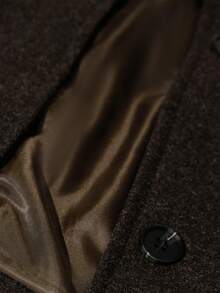 Aveloria Modichic Detachable Fur Collar Overcoat, Classic Lapel Front Button Design, Simple And Elegant