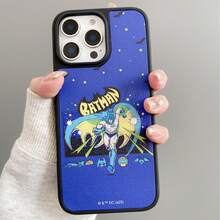 BATMAN X SHEIN 这款蝙蝠卡通图案二合一手机壳采用TPU+PC材质，兼具防震磨砂质感和皮革纹理，可有效防止手汗。精致的心形图案可有效保护手机，兼容苹果14/15和16/17 Pro Max手机。 - 彩色 - 查看 2