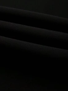GlowEve CURVE Conjunto de 2 piezas de chaqueta y pantalones de talla grande para mujer con cuello de solapa, manga larga, doble botonadura y color contrastante, elegante para ir a trabajar - Negro - Ver 9