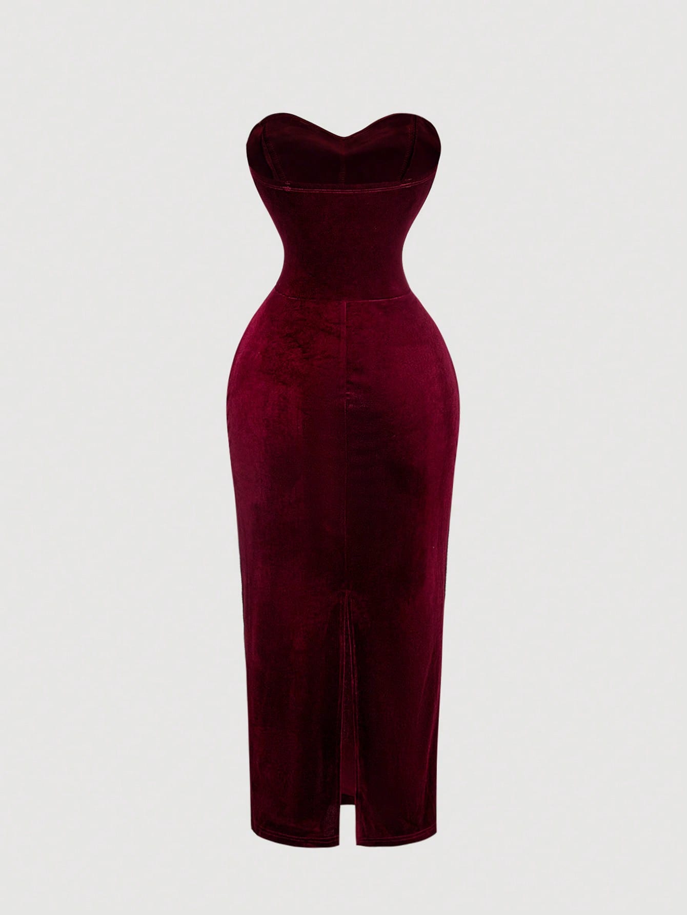 فستان أنبوبي متوسط الطول من الفيلكت بزهرة ثلاثية ا...