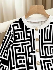 GlowEve 时尚新款优雅女士针织长袖T恤 - 黑色 - 查看 4