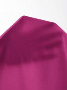 SHEIN LUNE CURVE 女士加大码纽扣装饰褶皱针织休闲T恤 - 紫色 - 查看 5