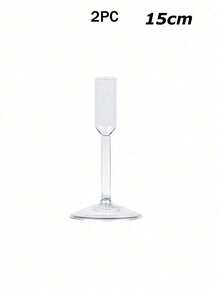 4个/1个装烛台，玻璃烛台，适用于锥形蜡烛，透明长烛台，可作餐桌中心装饰，烛台摆件，适用于活动、派对、婚礼招待会，玻璃锥形烛台，适用于各种蜡烛，是母亲节的最佳礼物 - 透明色 - 查看 21