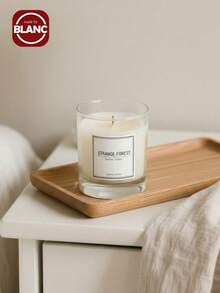 Madebyblanc A 1pc White Glass Scented Candle Cup, Made Of Soy Wax, With Gardenia And Vanilla Scents, Warm White Unscented Transparent Glass, Filled With Wishing Candles, Hand-Cast Wax Candles, Home Decoration, Atmosphere Decoration Ornaments, Aromatherapy Spa, Wedding Table Decoration, Ideal Gift For Birthday Holiday Parties, And A Gift For Mom