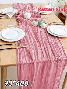 Stunning Pleated Chiffon Table Runner | Boho Balinese Decor For Weddings & Bridal Showers | Sunshine Yellow Holiday Party Cover | Choose Size 90*180/300/400cm