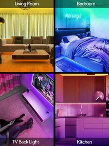 1 Set Of USB DIY Backlight TV Light Belt, 3.28FT/9.84FT SMD 2835 LED Flexible Cabinet Light For Home Decoration - Multicolor - View 4