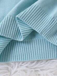 Baby Girl Fashionable Solid Color Long Sleeve Sweater And Pants Set, Suitable For Spring And Autumn Bamboo Baby Pajamas Light Blue Outfit 2 Years Old Girl Warm Baby Clothes Light Blue Matching Set Toddler Girl Blue Toddler Outfit Autumn And Winter Two Piece Suit Toddler Two Piece Sets Baby Girl Warm Sets Baby Two Piece Set Two Piece Winter Outfits For Toddler Girl