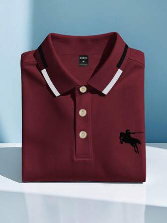 Manfinity Mode 男士休闲印花短袖Polo衫