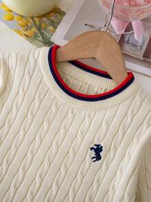 Souflis Souflis 刺绣优雅针织连衣裙套装，居家、外出、聚会皆宜 - 米色 - 查看 3