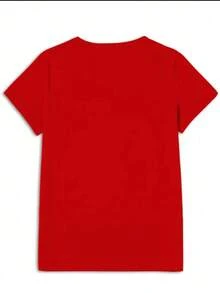 Camiseta suave para mujer - Camiseta gráfica floral y mariposa, cuello redondo, camisa casual para todos los días, regalo de cumpleaños y San Valentín - Camiseta de todos los tiempos, camisetas para mujeres, moda primavera, estampado artístico, ajuste cómodo, blusa impresa, amantes de la moda, regalo de vacaciones, material transpirable, camiseta de manga corta, moda femenina - Rojo - Ver 2