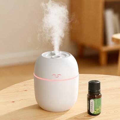 1 Stücke Mini-Luftbefeuchter, Aroma-Diffusor, USB-Auto-Aromasystem, niedliche Schreibtischdekoration mit Stimmungslicht, hilft, die Luftqualität und den Schlaf für Zuhause, Büro, Wohnzimmer, Küche, Badezimmer zu verbessern