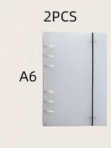 1PC Notebook Cover PP Frosted Transparent Binder Rings Loose Leaf Planner Insert Refillable Office Organizer A4 A5 A6 A7 B5 OR 5PCS A6,5PCS A5 Minimalist Aesthetic Journal Portfolio - Clear - View 20