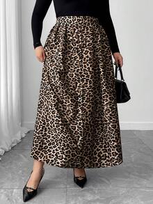 Elenzga Falda esbelta de línea A versátil de moda para mujer de talla grande, elegante y casual, adecuada para primavera, verano, otoño e invierno, apropiada para citas, reuniones y como artículo de moda versátil