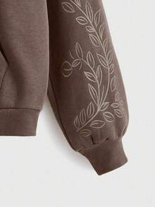 ROMWE Hanorac cu fermoar, model hippie vintage, soare și frunze, mărime mare, școală, top cu mânecă lungă pentru absolvire, întoarcerea la școală, ceremonia de absolvire, profesoară pentru femei, hanorac pentru întoarcerea la școală, toamnă/iarnă