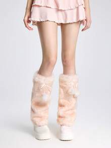 ROMWE Anime Women Leg Warmers - Pink - View 2