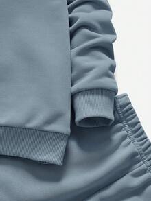 SHEIN Young Boy Letter Graphic Pullover & Sweatpants