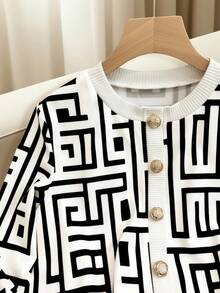 GlowEve Áo thun dài tay dệt kim thời trang thanh lịch dành cho nữ - trắng - Xem 5