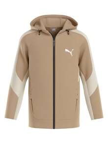 Puma Evostripe Men Full Zip Hoodie Beige - Beige - View 1