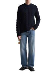 Superdry Men's Knitted Jumper Navy Blue - Navy - View 3