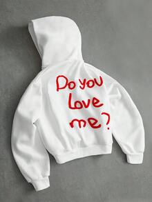 PAVTROS Manfinity Streetrush 男士街头风流行INS搭配。男士街头服饰，男士街头风流行趣味英文3D刺绣红色毛巾刺绣双层3D连帽衫，适合户外音乐节、日常出行、朋友聚会、送给男友/老公的礼物、周年纪念礼物，白色连帽衫，运动服，刺绣，保暖内衬，街头风，男友礼物 - 白色 - 查看 8