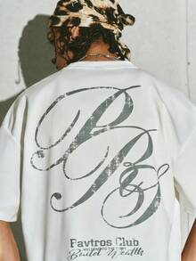 PAVTROS Maglietta a girocollo a maniche corte comoda e di moda con stampa per uomo - Bianco - Visualizzare 5