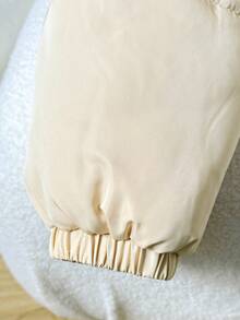 SHEIN 少女冬季保暖连帽拉链背心外套