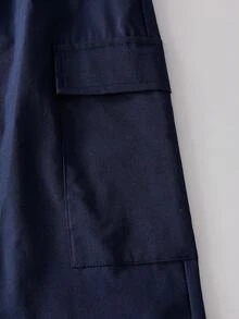 SHEIN ChillGRL 两件套女童超大款机车棒球夹克和印花长裤，V领，宽松版型，适合街头风、休闲穿着、外出、返校季。 - 彩色 - 查看 5