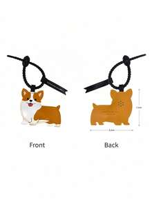 POKOJA LAND BIBI 小狗钥匙扣 - 创意可爱新颖的吱吱作响的皮革狗钥匙扣，汽车挂饰，地面促销礼品。 - 彩色 - 查看 10