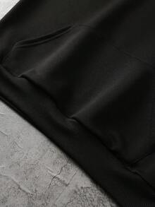 SHEIN Coolqubz 1pc Teen Boys' Rhinestone Embellished Sweatshirt, Suitable For Streetwear Fall Winter - Black - View 5