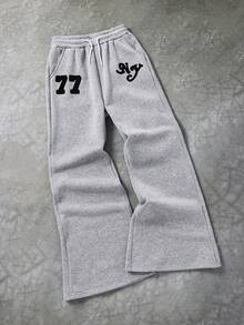 SHEIN 1pc Teen Boy Casual Loose Fit Pocketed Sweatpants, Suitable For Streetwear - Grey - View 10