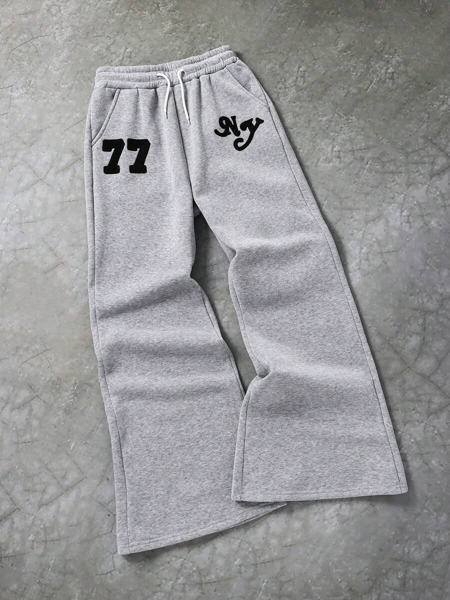 SHEIN Coolqubz 1 peça de calça de moletom casual folgada com bolsos para meninos adolescentes, adequada para roupas de rua