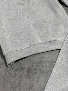 SHEIN Coolqubz 2pcs/Set Tween Boy Casual Graphic Print Zip-Up Stand Collar Sweatshirt And Straight Leg Pants Set, Suitable For Daily, Commute, School, Sports And Leisure Wear