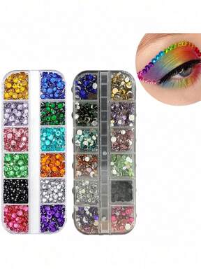Glitter Rhinestone And Gem Sticker Set, Rhinestone Pencil, Nail Art And Makeup Supplies Set For Body, Hair, Makeup, Nails, And Eyes Adornment.