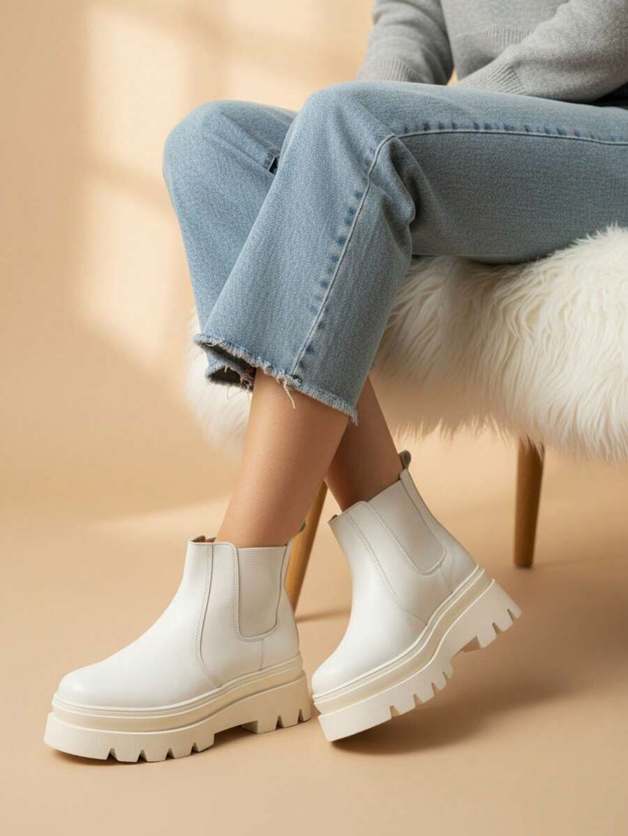Women Ankle Boots & Booties - Latte - View 1