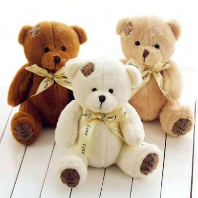 POKOJA LAND 5.11英寸可爱泰迪熊毛绒玩具，柔软填充动物熊，卡哇伊娃娃，适合儿童、婴儿、孩子，情人节礼物、生日礼物、圣诞节装饰、家居装饰、儿童女孩礼物、节日礼物，春季至夏季