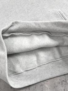 两件套休闲宽松字母印花连帽衫和直筒裤运动套装，适合青少年男孩，秋冬季街头风格穿着，可搭配休闲鞋或外套。 - 灰色 - 查看 10