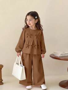 SHEIN Playful Pals مجموعة فستان بتصميم فتاة صغيرة...