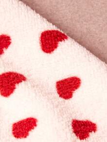 PETSIN Pawparrel 1pc Pet Autumn/Winter Fashion Cute Red Love Printed Double Sided Plush Warm And Elastic Comfortable Dog High Collar Jumpsuit - Multicolor - View 8