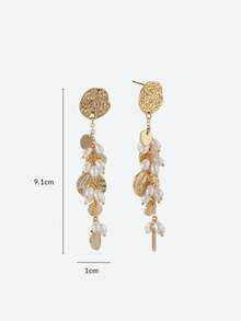 Opalesca Vintage Pearl Earrings,Outfits,Old Money,Beaded,Wedding/Bridal Accessories,Fairycore/Fairy,Pearl,Flower,Fall/Autumn/Winter,For Mom/Women/Girl/Mother,Elegant,Premium - Multicolor - View 6