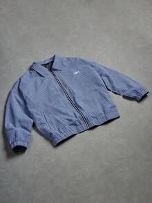 TOKVUE 大码男士休闲畅销新款蓝色拉链夹克，适合所有季节和日常穿着，大码外套，拍照好看，送给男友/老公的完美礼物，男士休闲，男士街头风，宽松款。品牌：我爱我的男友，图案 - 藍色 - 查看 6