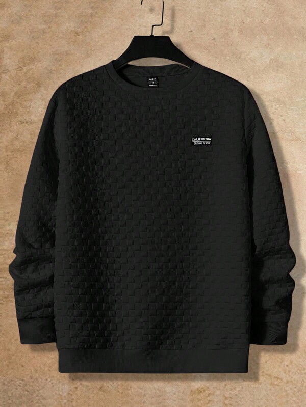 HIMLAND 男士针织圆领套头卫衣