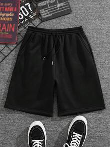 Manfinity Dauomo 2pcs Men's Casual Outdoor/Sports/Leisure Shorts, Black & Gray - Multicolor - View 5