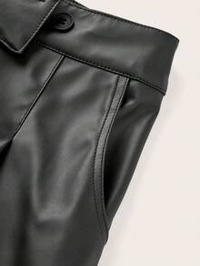 Franclia Women's Solid Color Minimalist Casual Shorts For Summer - Black - View 7